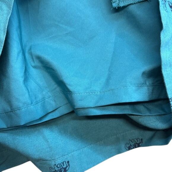 Women's LOFT Outlet‎ Midi Blue Green Elephant Linen Blend Skirt Size S/P Small P - Picture 6 of 8